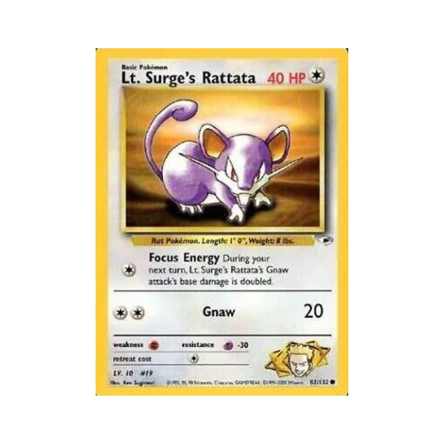Buy Gym Heroes Unlimited: 082/132 Lt. Surge's Rattata
