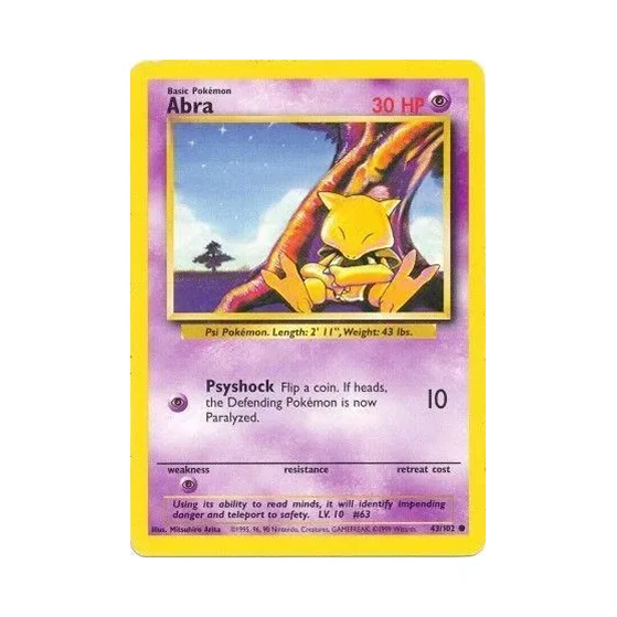 Buy Base Set Unlimited: 043/102 Abra