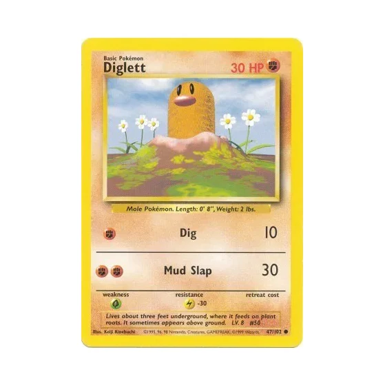 Buy Base Set Unlimited: 047/102 Diglett