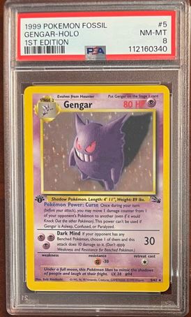 Buy Gengar - 5-62 - 1st Edition - PSA 8