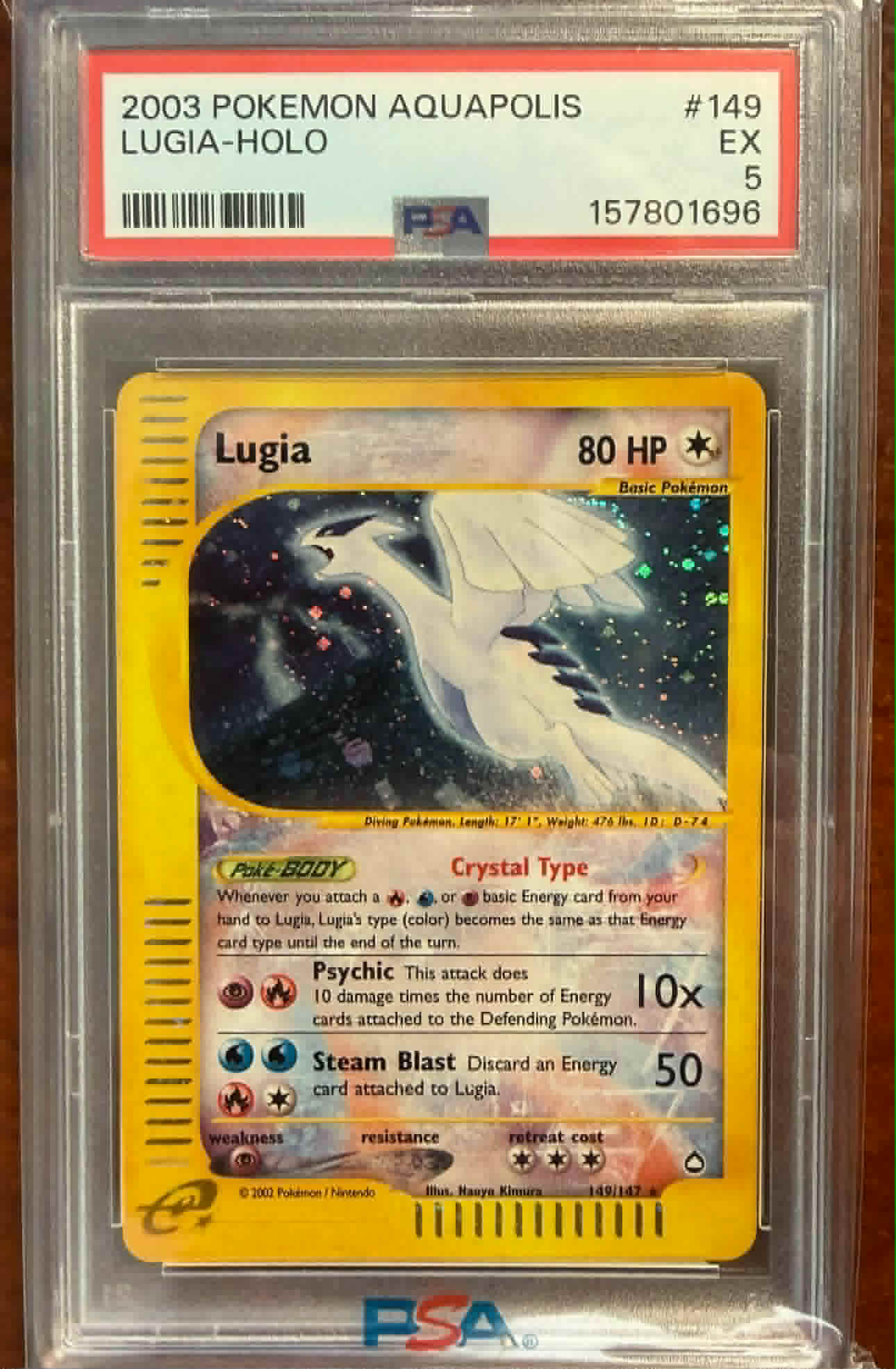 Buy Lugia Crystal - 149-147 - PSA 5